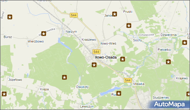 mapa Iłowo-Osada, Iłowo-Osada na mapie Targeo