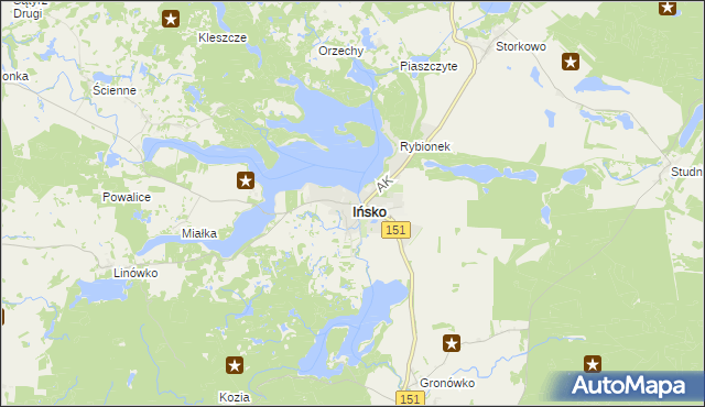 mapa Ińsko, Ińsko na mapie Targeo