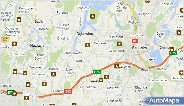 mapa Iskrzyczyn, Iskrzyczyn na mapie Targeo