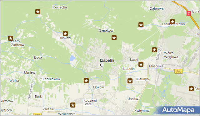 mapa Izabelin C, Izabelin C na mapie Targeo