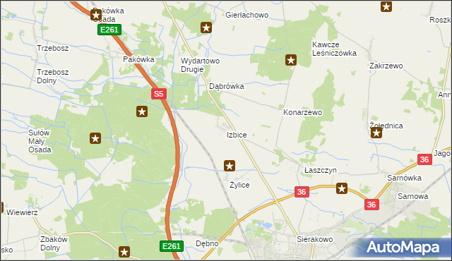 mapa Izbice, Izbice na mapie Targeo