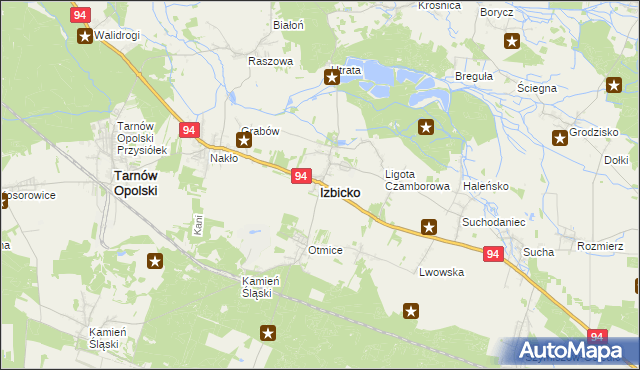 mapa Izbicko, Izbicko na mapie Targeo