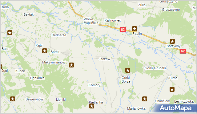 mapa Jaczew, Jaczew na mapie Targeo