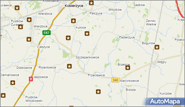 mapa Jaksonów, Jaksonów na mapie Targeo