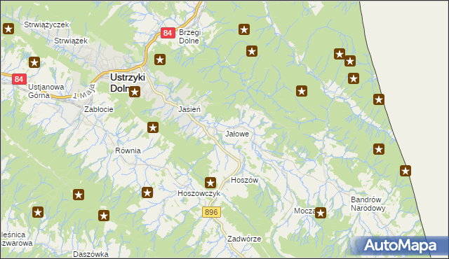 mapa Jałowe, Jałowe na mapie Targeo