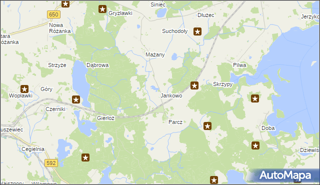 mapa Jankowo gmina Kętrzyn, Jankowo gmina Kętrzyn na mapie Targeo