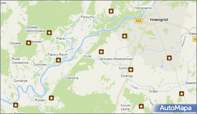 mapa Jankowo-Młodzianowo, Jankowo-Młodzianowo na mapie Targeo