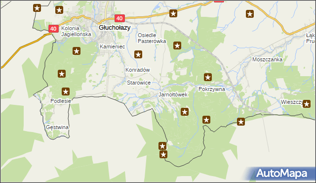mapa Jarnołtówek, Jarnołtówek na mapie Targeo