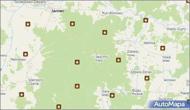 mapa Jarzynny Kierz, Jarzynny Kierz na mapie Targeo