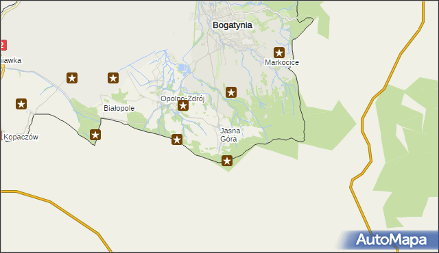 mapa Jasna Góra gmina Bogatynia, Jasna Góra gmina Bogatynia na mapie Targeo