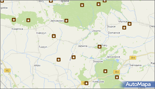 mapa Jaźwina, Jaźwina na mapie Targeo