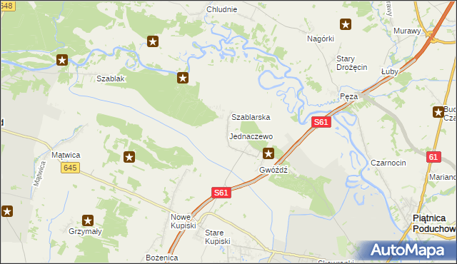 mapa Jednaczewo, Jednaczewo na mapie Targeo