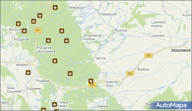 mapa Jemna, Jemna na mapie Targeo