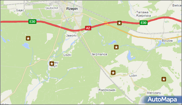 mapa Jerzmanice, Jerzmanice na mapie Targeo