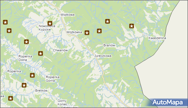 mapa Jureczkowa, Jureczkowa na mapie Targeo