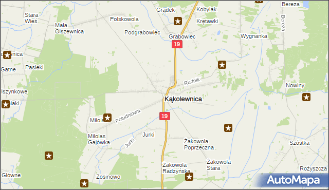 mapa Kąkolewnica, Kąkolewnica na mapie Targeo