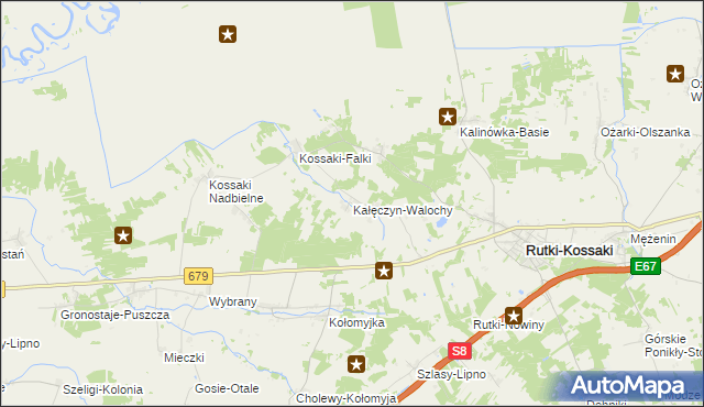 mapa Kałęczyn-Walochy, Kałęczyn-Walochy na mapie Targeo