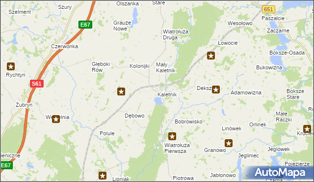 mapa Kaletnik gmina Szypliszki, Kaletnik gmina Szypliszki na mapie Targeo