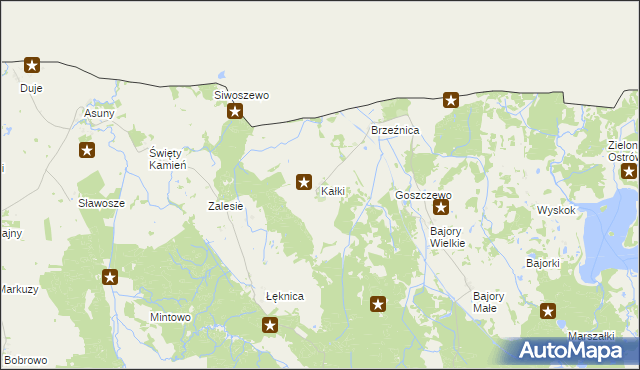 mapa Kałki gmina Srokowo, Kałki gmina Srokowo na mapie Targeo