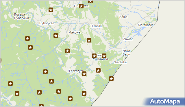 mapa Kalwaria Pacławska, Kalwaria Pacławska na mapie Targeo