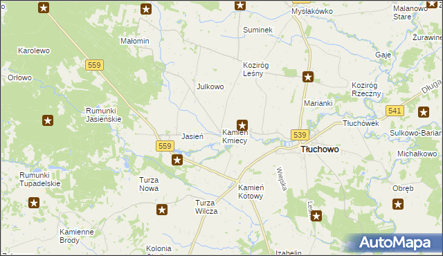 mapa Kamień Kmiecy, Kamień Kmiecy na mapie Targeo