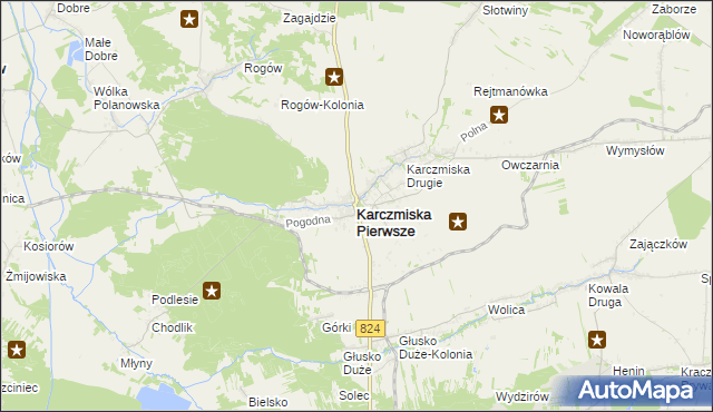 mapa Karczmiska Pierwsze, Karczmiska Pierwsze na mapie Targeo