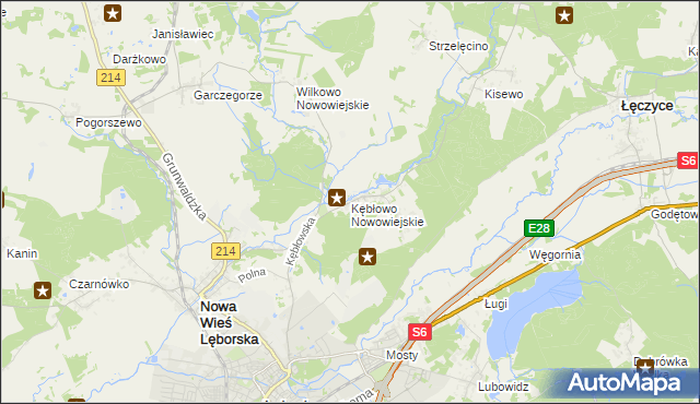 mapa Kębłowo Nowowiejskie, Kębłowo Nowowiejskie na mapie Targeo