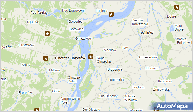 mapa Kępa Chotecka, Kępa Chotecka na mapie Targeo