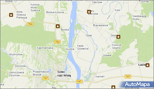 mapa Kępa Gostecka, Kępa Gostecka na mapie Targeo