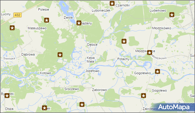 mapa Kępa Wielka, Kępa Wielka na mapie Targeo