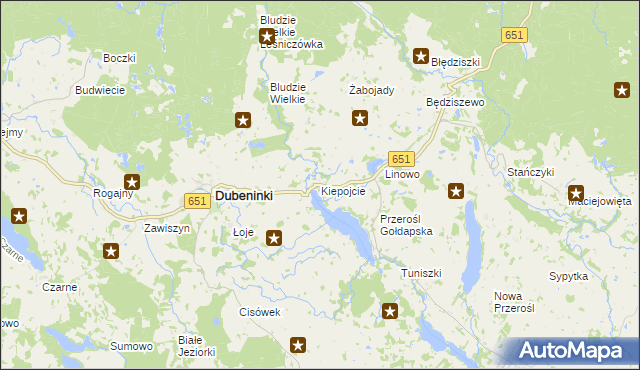 mapa Kiepojcie, Kiepojcie na mapie Targeo