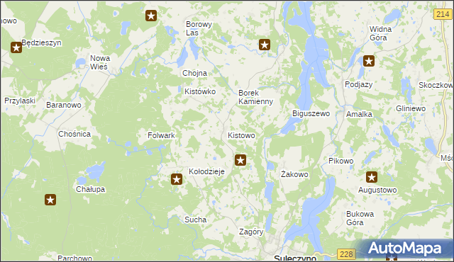 mapa Kistowo, Kistowo na mapie Targeo