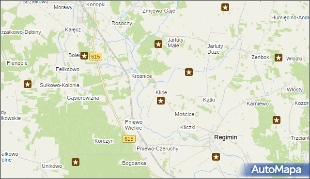 mapa Klice, Klice na mapie Targeo