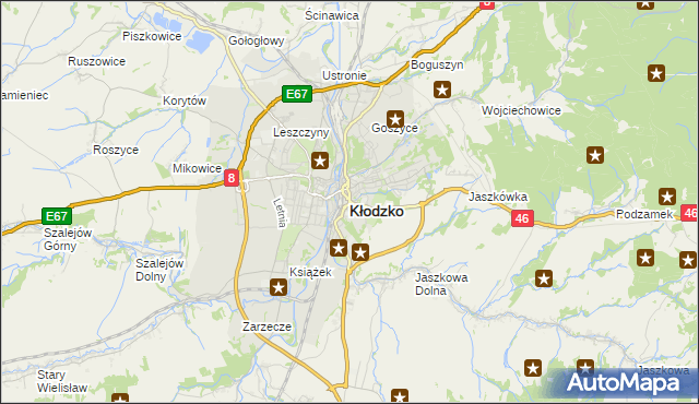 mapa Kłodzka, Kłodzko na mapie Targeo