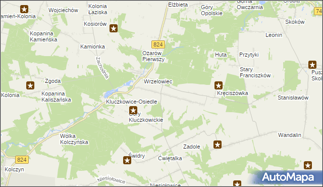 mapa Kluczkowice, Kluczkowice na mapie Targeo