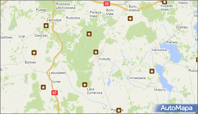 mapa Kobułty, Kobułty na mapie Targeo