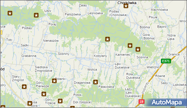 mapa Kobylany gmina Chorkówka, Kobylany gmina Chorkówka na mapie Targeo