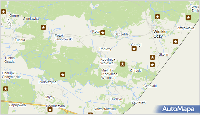 mapa Kobylnica Wołoska, Kobylnica Wołoska na mapie Targeo