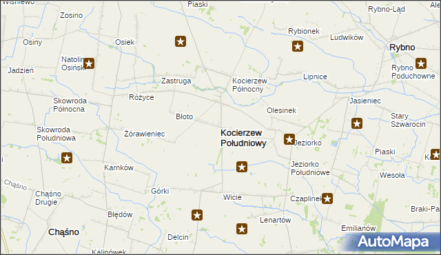 mapa Kocierzew Południowy, Kocierzew Południowy na mapie Targeo