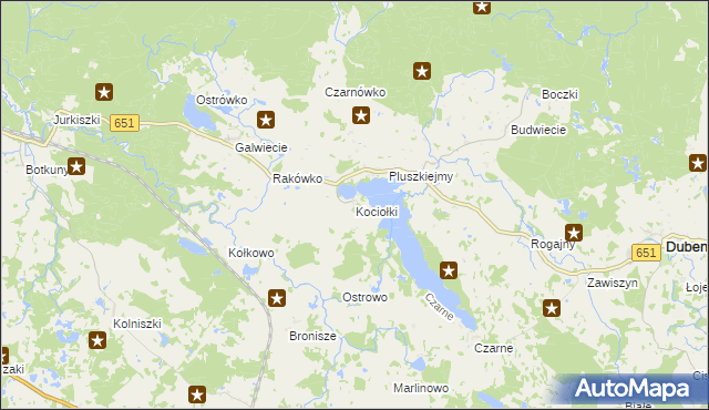 mapa Kociołki gmina Dubeninki, Kociołki gmina Dubeninki na mapie Targeo