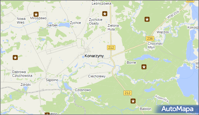 mapa Konarzynki, Konarzynki na mapie Targeo