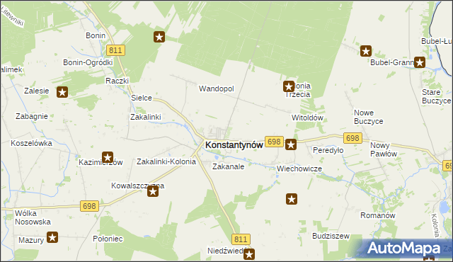 mapa Konstantynów-Kolonia, Konstantynów-Kolonia na mapie Targeo