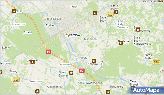 mapa Korytów A, Korytów A na mapie Targeo