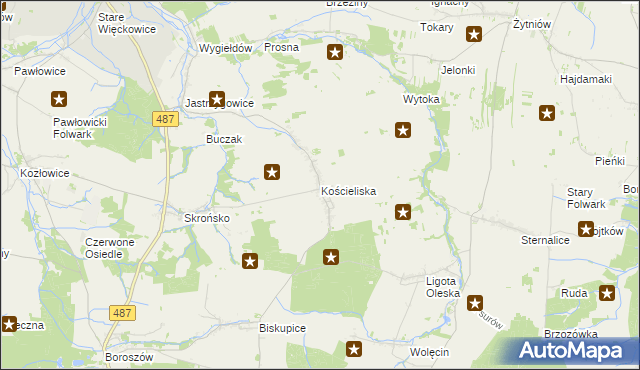 mapa Kościeliska, Kościeliska na mapie Targeo