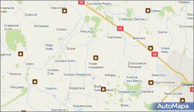 mapa Kosmaczewo, Kosmaczewo na mapie Targeo