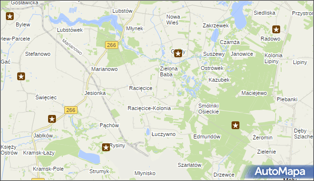 mapa Koszary gmina Sompolno, Koszary gmina Sompolno na mapie Targeo