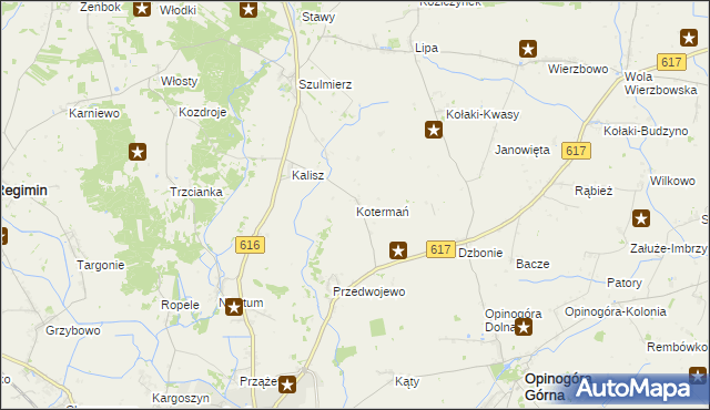 mapa Kotermań, Kotermań na mapie Targeo