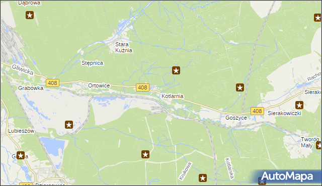 mapa Kotlarnia, Kotlarnia na mapie Targeo