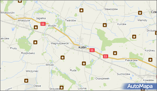 mapa Kotlin, Kotlin na mapie Targeo