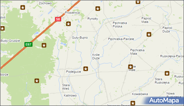 mapa Króle Duże, Króle Duże na mapie Targeo